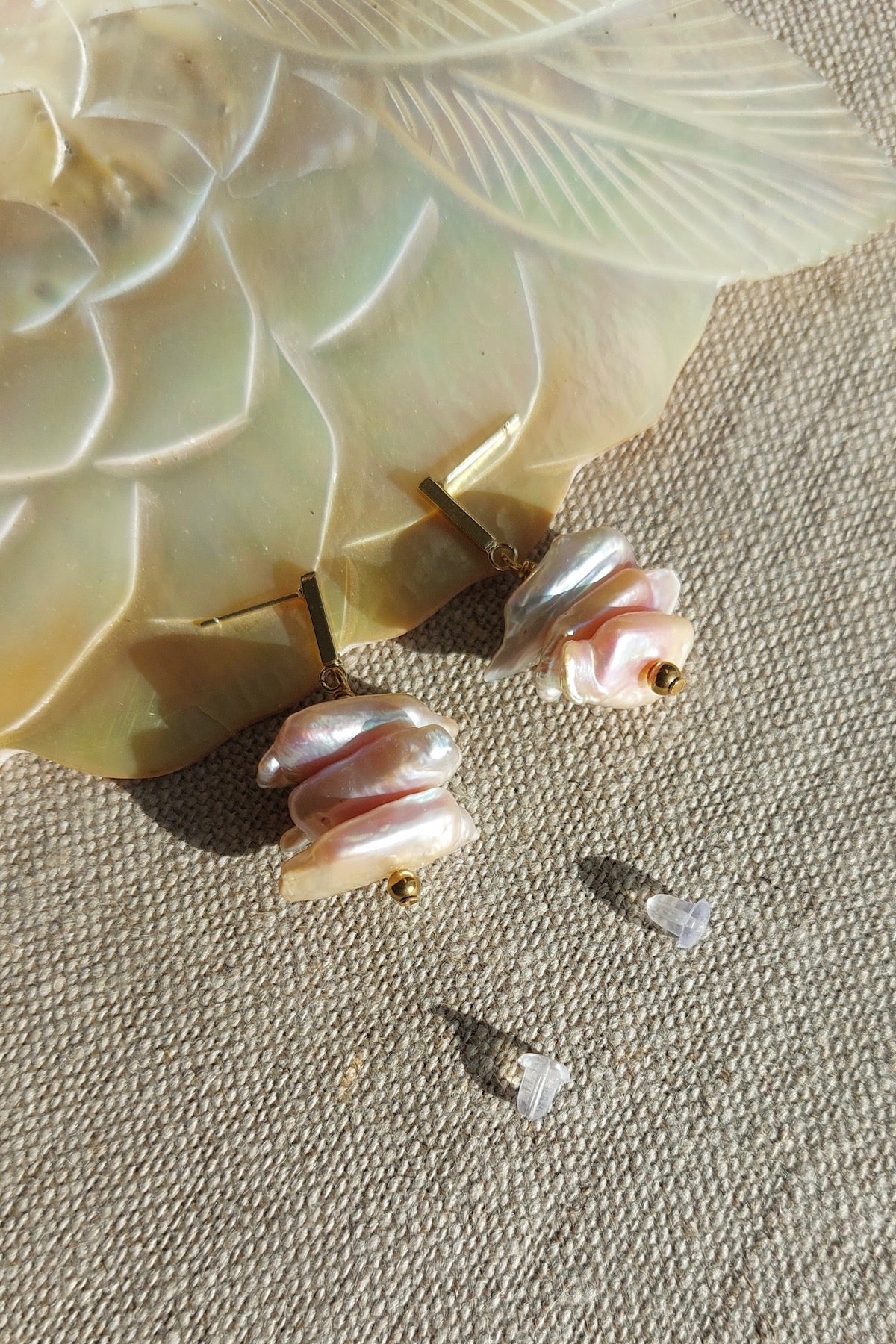 Boucles d'oreilles Diane perles baroques