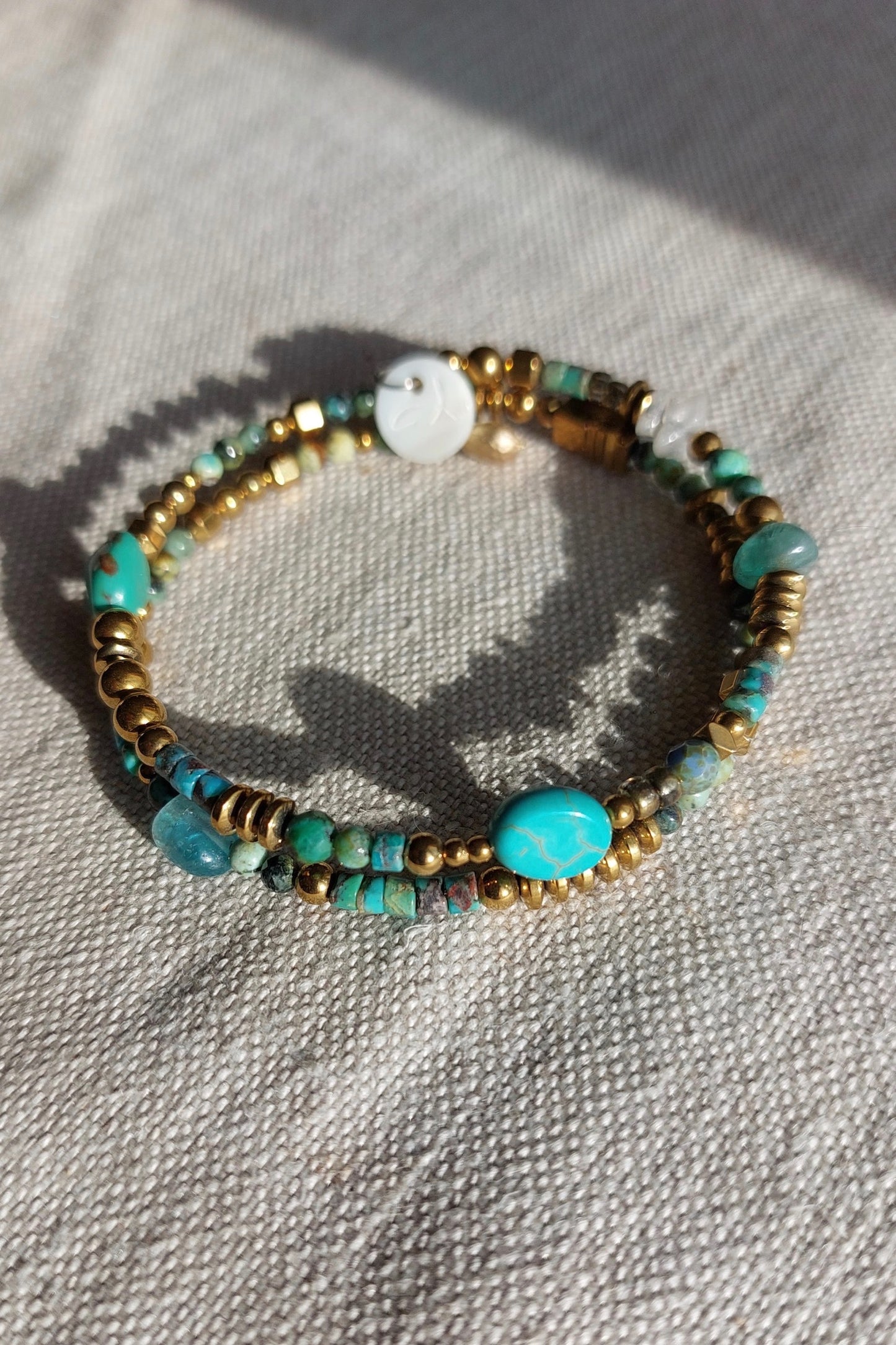 Bracelet Louise Turquoise et Apatite