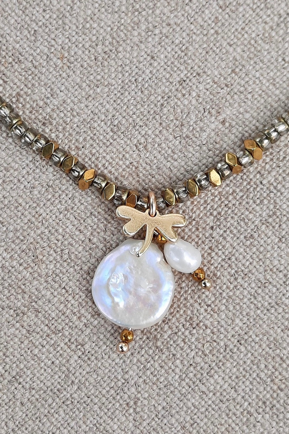 Collier Albertine perles baroques