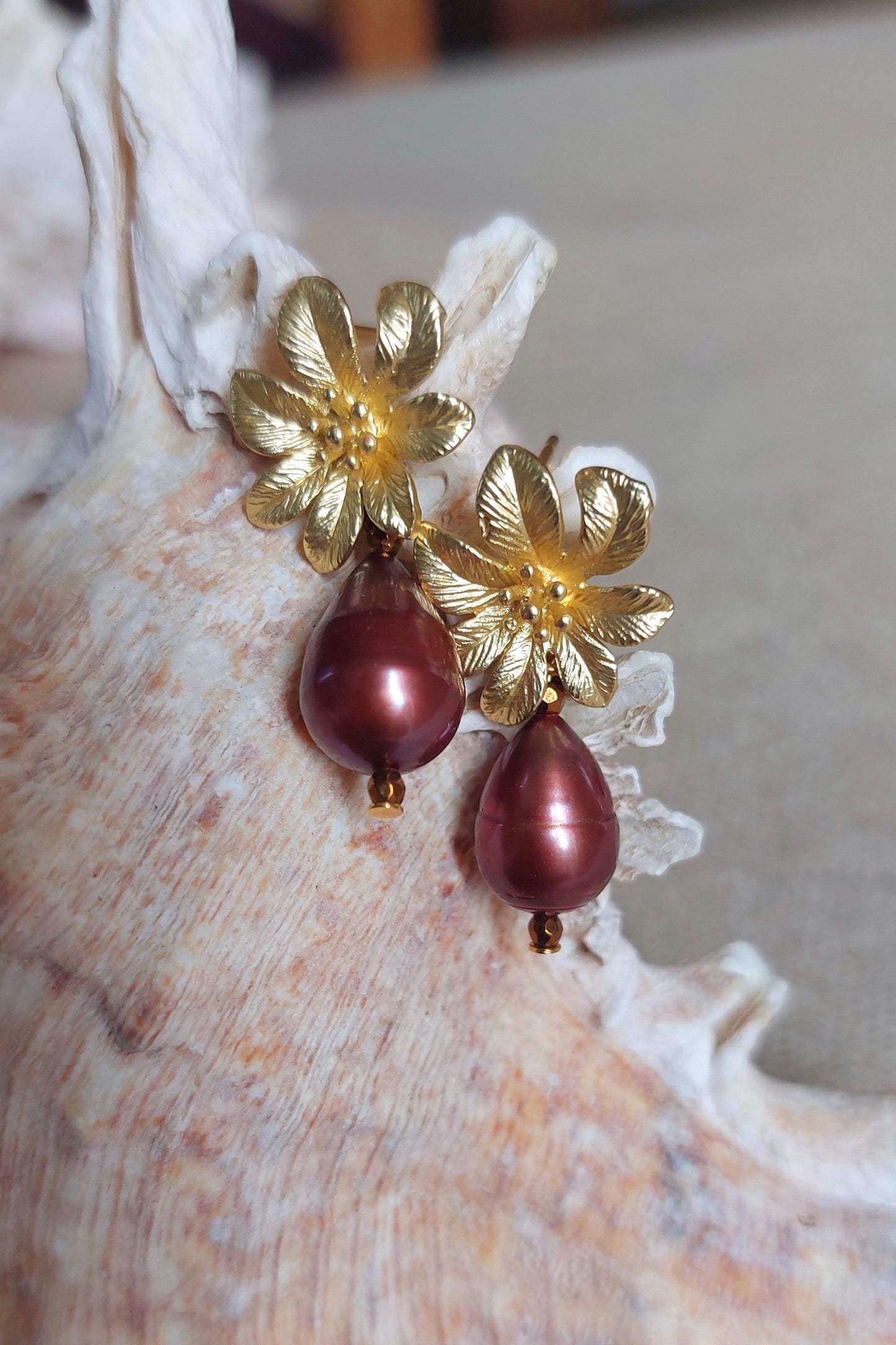 Boucles d'oreilles Joséphine perles baroques