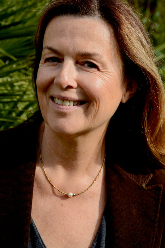 Collier Elisa Hématite, perle baroque